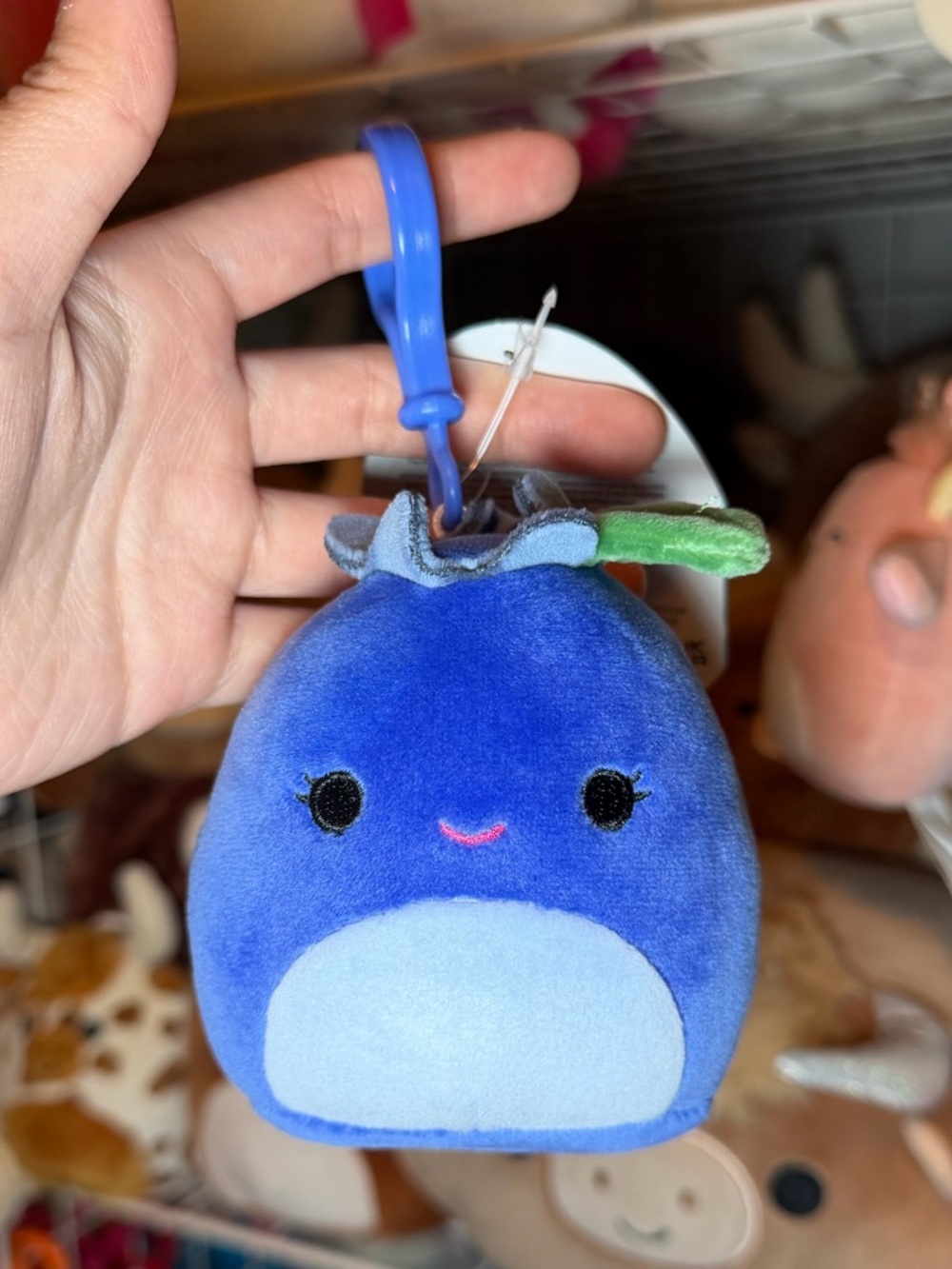 Squishmallows Squishmallow Bluby the Blueberry 3.5" Stuffed Plush Clip
